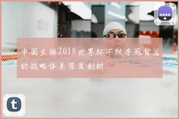 中国女排2018世界杯不败夺冠背后的战略体系深度剖析